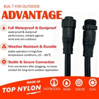 Connecteur de câble étanche JOYL CE M16, prise femelle 2 broches 2x1,5mm 250V 10A 1M pour cadre de panneau solaire automobile