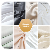 Parure de lit hôtelière quatre pièces unie en polyester-coton, résistante à l'eau, taille King, toutes saisons, pour usage domestique, vente en gros directe usine