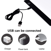 Tablette d'écriture LED Jumon, format A2/A4/A3/A5, alimentation USB/piles, blocs-notes de dessin pour peinture diamant 5D, matériau acrylique, noir