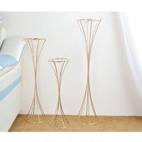 YOUYIZUO rond en métal doré chérie Table fleurs décor Rose Vases fleur barre support pour pièce centrale de mariage
