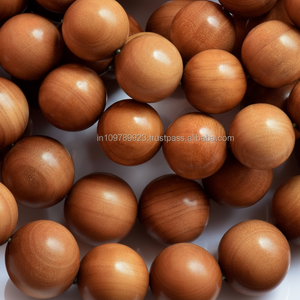 Sándalo natural ecológico (Álbum de Santalum) 50 + años de cuentas redondas cantando cuentas sueltas para la fabricación de joyas - Product Image 1