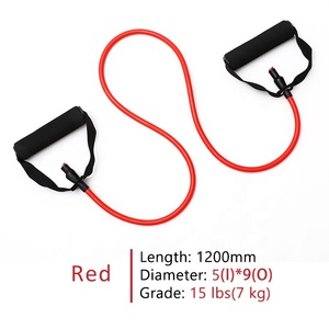 Tubos de bandas de resistencia con asas para entrenamientos, terapia física, entrenamiento de fuerza, Fitness y Yoga para hombres y mujeres - Product Image 4