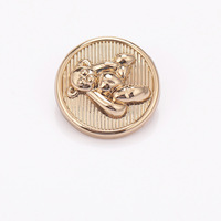 Boutons en métal cousus à la main Xiaofan Little Bear, pour manteau en laine, veste, coupe-vent, tendance et raffinés, QQ