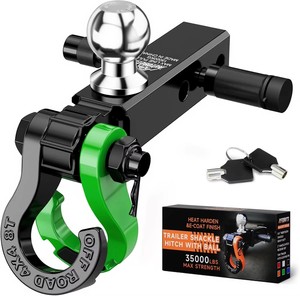 Soporte <span class=keywords><strong>de</strong></span> <span class=keywords><strong>bola</strong></span> <span class=keywords><strong>de</strong></span> enganche AMBITION con grillete <span class=keywords><strong>de</strong></span> recuperación <span class=keywords><strong>de</strong></span> 3/4 pulgadas, pasador <span class=keywords><strong>de</strong></span> enganche con bloqueo y <span class=keywords><strong>bola</strong></span> <span class=keywords><strong>de</strong></span> enganche <span class=keywords><strong>de</strong></span> 2 pulgadas, compatible con receptor <span class=keywords><strong>de</strong></span> enganche <span class=keywords><strong>de</strong></span> 2 pulgadas - Product Image 1
