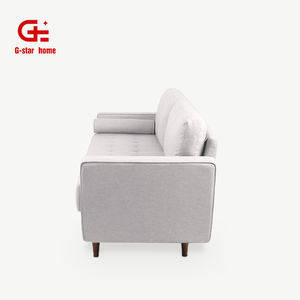 Orta yüzyıl Modern kapitone kanepe tersinir seksiyonel kanepe oturma odası L şeklinde 3 koltuk kumaşı kanepe - Product Image 4