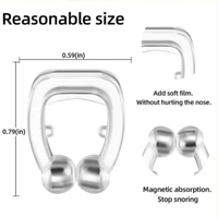 Klip Hidung Alat Bantu Tidur Malam Perangkat Anti Dengkur Silikon Cincin Dilator Hidung Dengkur Magnetik