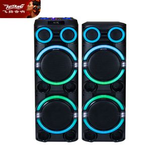 Latest Speakers Bluetooth Music Player Pair Dual 10 Inch Party Karaoke <strong>Machine</strong> Wooden Outdoor Speakers Audio Laser <strong>Sound</strong> Box - Product Image 2