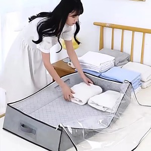 Bolsas de Almacenamiento Debajo de la Cama para Ropa y Juguetes, Parte Superior Transparente, Material No Tejido, Ecológico, Resistente al Agua, Plegable - Product Image 6