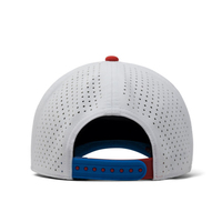 Casquette personnalisée OEM style course perforée avec logo en caoutchouc, ajustable, 5 panneaux, séchage rapide, résistante à l'eau