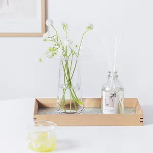 transparent vase big Suppliers-Decorative Tall Transparent Glass Crystal Big Flower Vase For Living Room 1326