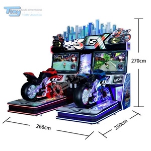 เครื่องจำลองมอเตอร์ไซค์เด็กแบบจอคู่ความเร็วสูงยอดนิยม เกมกระดานอาร์เคดแบบหยอดเหรียญความละเอียดสูง - Product Image 6