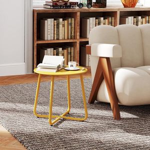 Nordique Simple ferronnerie petite Table basse ronde en métal Durable pour salle à manger en plein air ou <span class=keywords><strong>balcon</strong></span> pour mobilier d'extérieur - Product Image 1