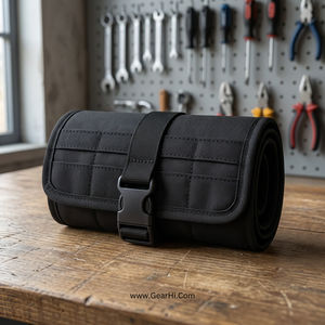 Rollo de Lona Resistente al Agua Reforzada con Nailon para Mantenimiento de Instrumentos de Campo, Bolsa Táctica con Cierre para Herramientas Mecánicas - Product Image 2
