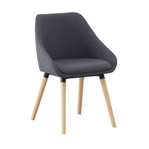 <span class=keywords><strong>Sedia</strong></span> da Pranzo All'Ingrosso Realizzata in Legno Massello e Tessuto Grigio Chiaro, Design Moderno Europeo per Sala da Pranzo e Cucina - Product Image 6