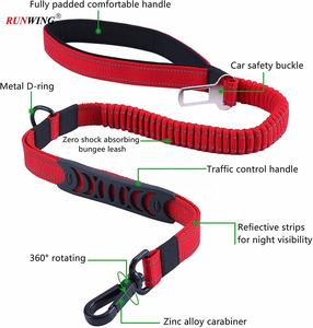 Elegante cartone animato a sgancio rapido cintura di sicurezza auto solido resistente riflettente Bungee guinzaglio cane con stile personalizzato - Product Image 2