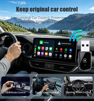 Adaptateur sans fil CarPlay Android Auto pour iPhone, convertit les systèmes de voiture filaires en intelligents, Bluetooth rapide, appairage automatique, signal stable, Wi-Fi