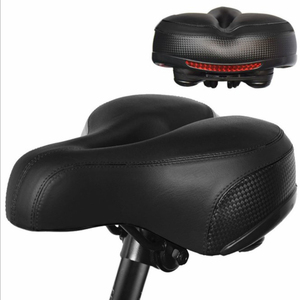 Sillín de Bicicleta con Luz Trasera, Ventilación <span class=keywords><strong>Ajustable</strong></span>, Cuero de PVC, Cojín Hueco y Suave para Ciclismo - Product Image 3