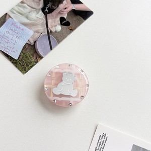 Support de téléphone portable en PVC avec strass et miroir, anneau magnétique, support de bureau créatif, vente en gros d'usine japonaise et coréenne, pour usage au bureau - Product Image 6