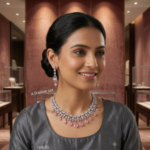 Certified Gold Plated Women's Bridal Set <b>Choker</b> Necklace Drop Earrings Tikka Ethnic Zircon Trendy Wedding Engagement Third - Product Image 2