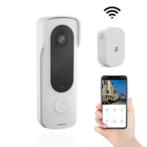 Tuya visual inteligente campainha câmera sem fio porta aberta detector 18650 recarga segurança acesso controle sistemas 2MP WIFI câmera