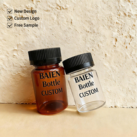 Vente en gros Bouteille ambre de 80ml en plastique PET vide avec couvercle CRC pour capsule d'emballage Bouteille d'emballage 80g 80cc