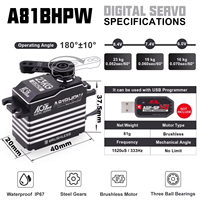 Pièces RC AGFRC A81BHPW 81g 0.052s, Engrenages Métalliques Étanche IP67, Moteur Brushless Numérique Programmable Haute Vitesse 4.8V-8.4V