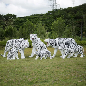 Estatua de Tigre Realista de Resina <span class=keywords><strong>para</strong></span> <span class=keywords><strong>Jardín</strong></span> Exterior, Decoración de Animales Salvajes, Escultura de Tigre de Fibra de Vidrio Personalizable a Tamaño Real - Product Image 4