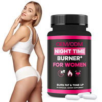 Complément alimentaire naturel végétalien pour femmes adultes, brûleur de graisse nocturne, marque personnelle OEM ODM, favorise le métabolisme