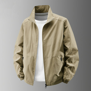 <strong>Men's</strong> Spring Autumn Outdoor <strong>Jacket</strong> Casual Quick-Dry Top Stand Collar Nylon Closure Zipper Rabbit <strong>Fur</strong> <strong>Men's</strong> Clothing Collection - Product Image 6