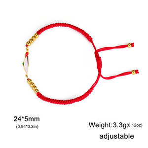 ขายส่งกำไลข้อมือแฟชั่นสแตนเลส 316L ชุบทอง 14k 18k ลายแผนที่ปาเลสไตน์ ปรับขนาดได้สำหรับผู้หญิง - Product Image 4