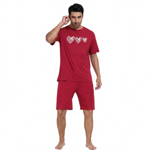 Ensembles Confortables et Légers pour Hommes : Shorts et T-shirts d'Été, Grandes Tailles, Personnalisables, Respirants, 100% Coton - Product Image 1