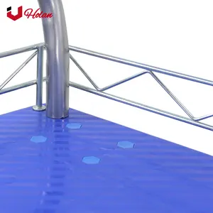 Uholan DL-150 Hot Sale Silent Plastic Platform Trolley Double Handle Push Trolley With Guardrail