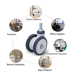 <span class=keywords><strong>3</strong></span>/4 Zoll Rad 60-80kg Belastung Lebensmittel- und Medizintechnik-Rollwagen Mittelschwerer Elastischer Gummi-Schwenkrollen - Product Image 4