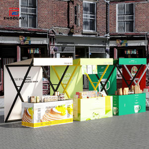 Étal de vente ambulante mobile pour zone panoramique extérieure, marché de matin, <span class=keywords><strong>grand</strong></span> événement, kiosque traditionnel - Product Image 2