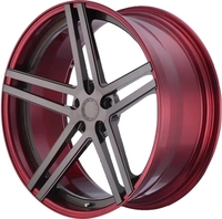 Nouvelles jantes forgées sur mesure 2 pièces à déport profond 18-24 pouces 25mm ET, peintes noir bronze, à rayons en alliage d'aluminium 6061-T6 pour