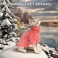 Suéter personalizado para perros, ropa para cachorros, pila de doble cara, Gato Sphynx, diseños de ropa canadiense Sphynx para invierno, ropa para mascotas de bajo precio