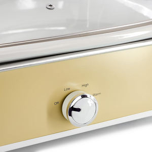 <strong>3.5</strong> Quart Automatic Mini Rectangle Casserole <strong>Slow</strong> <strong>Cooker</strong> with 3 Temperature Settings Carry Handles Locking Tempered Glass Lid - Product Image 5