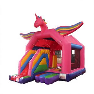 Château gonflable professionnel pour enfants WINSUN, trampoline gonflable, château gonflable arc-en-ciel licorne - Product Image 1