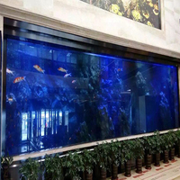 Grand cube transparent personnalisé cylindre en verre acrylique aquarium