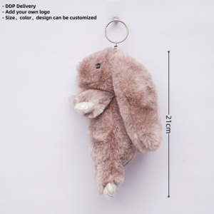 Peluches <span class=keywords><strong>AL</strong></span> por thị trưởng đầy màu sắc sang trọng Keychain thỏ 21cm trẻ em Đồ chơi trẻ em nhồi bông tai dài Bunny động vật đồ chơi mềm - Product Image 3