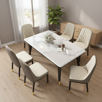 Ensemble de chaises de café en gros, chaises de salle à manger pivotantes en cuir, chaises de cuisine élégantes avec pieds en métal pour la maison, le bureau et l'appartement