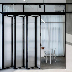 Maplemiles <span class=keywords><strong>Porte</strong></span> pliante extérieure résistante aux ouragans <span class=keywords><strong>Porte</strong></span> pliante en accordéon <span class=keywords><strong>Porte</strong></span> vitrée pliante Patio en aluminium Portes pliantes - Product Image 4