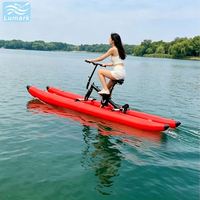 Bateau à pédales gonflable en forme de banane, pontons ronds, 1 personne, cadre en aluminium, ensemble complet pour la photographie, de Chine, Lumark Custom