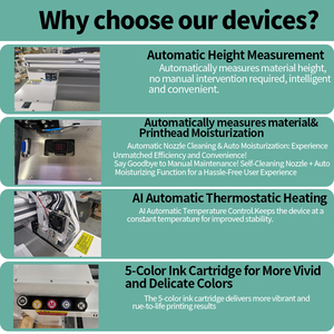 最便宜的 30*50 厘米 A3 紫外打印机平板瓶打印机紫外线打印机玻璃亚克力金属打印机带清洁功能 - Product Image 5