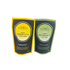 กระเป๋าแบบยืนขึ้นพิมพ์ลายกำหนดเองสำหรับบรรจุอาหารมีซิปแบบยูโรโฮลฟอยล์ - Product Image 1