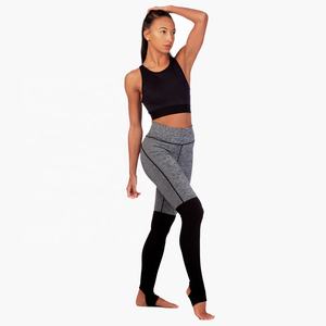 Tenue de danse fitness pour filles, bicolore, brillante, extensible dans quatre directions, antibactérienne, écologique, séchage rapide, haute qualité, plusieurs couleurs 2026 - Product Image 1
