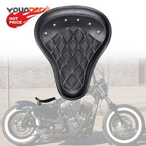 Housse de siège en cuir personnalisée à coussin simple et à ressort <span class=keywords><strong>vintage</strong></span> pour motos Harley Sportster XL883 XL1200 - Product Image 2