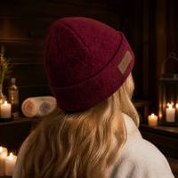 Chapeau de sauna classique en laine, pliable, en feutre, taille universelle, protection de la tête pour l'expérience sauna, ensemble cadeau, fournitures
