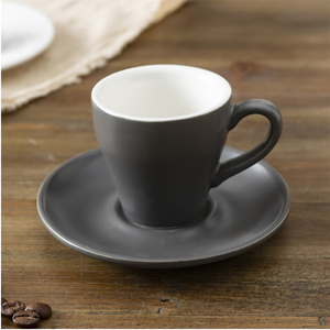 Set di Tazza e Piattino da Caffè Color Caffè da <span class=keywords><strong>80</strong></span> <span class=keywords><strong>ml</strong></span>, Set in Ceramica per Latte per Hotel e Negozi - Product Image 6