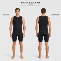 Combinaison courte en néoprène pour homme, sans manches, idéale pour le SUP, le surf et le triathlon